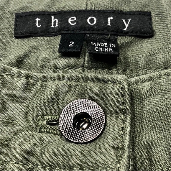 ALL JEANS DISCOUNTED!- THEORY $285 Slim Straight Olive Green Jeans 2 - Picture 5 of 5